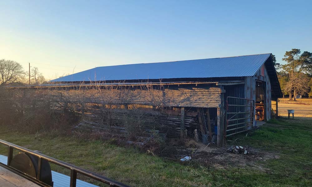 After house with new stone siding and roof