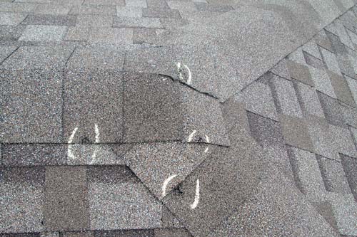 Storm Damaged roof
